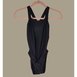 Speedo Pro LT Team Black One-Piece Training Swimsuit Size 8 34 NWT